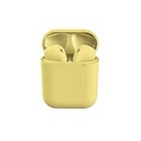 Auriculares inalámbricos bluetooth V5.0, i12, AMARILLO