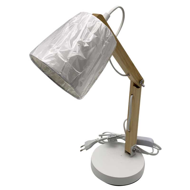 Lámpara articulada de madera BLANCO, en caja