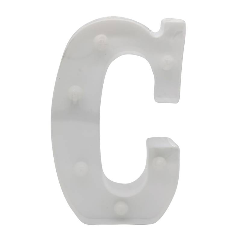 Lámpara led letra C 7 led, 2AA