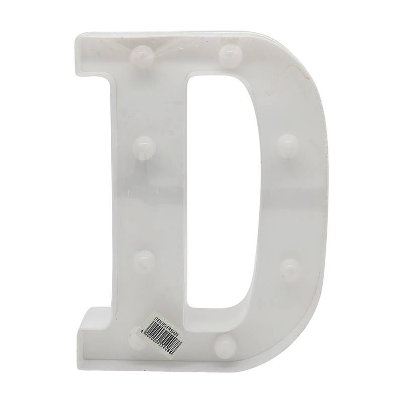 [HE1503D] Lámpara led letra D 7 led, 2AA