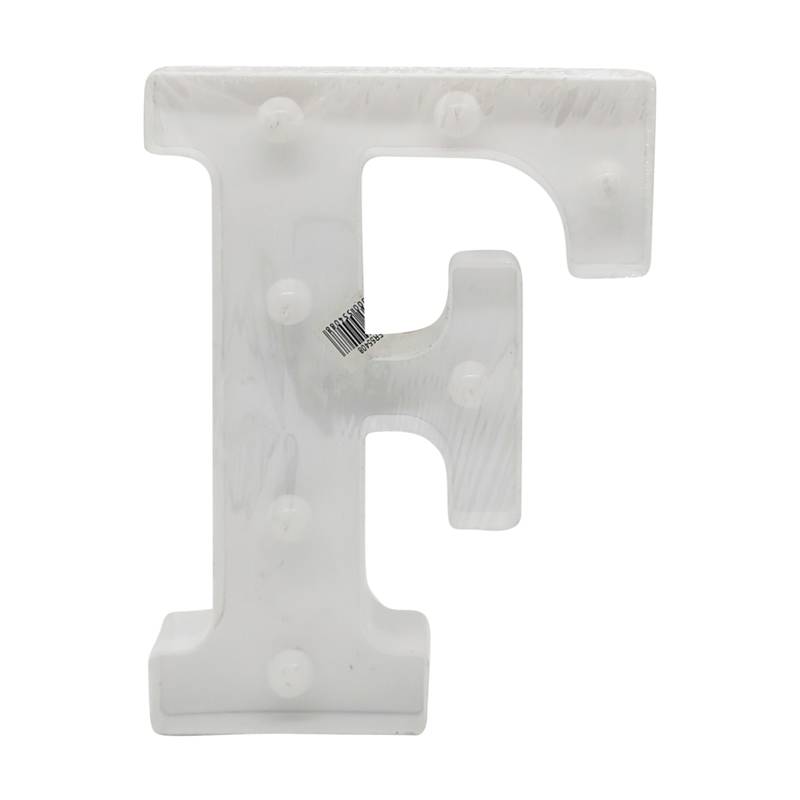 [HE1503F] Lámpara led letra F 7 led, 2AA