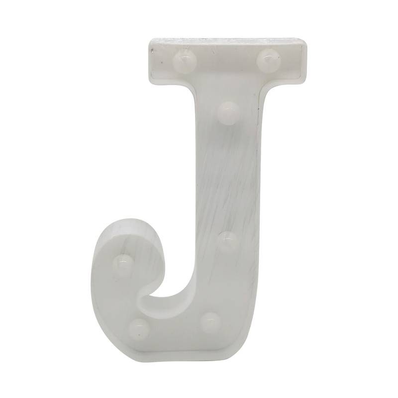 [HE1503J] Lámpara led letra J 7 led, 2AA