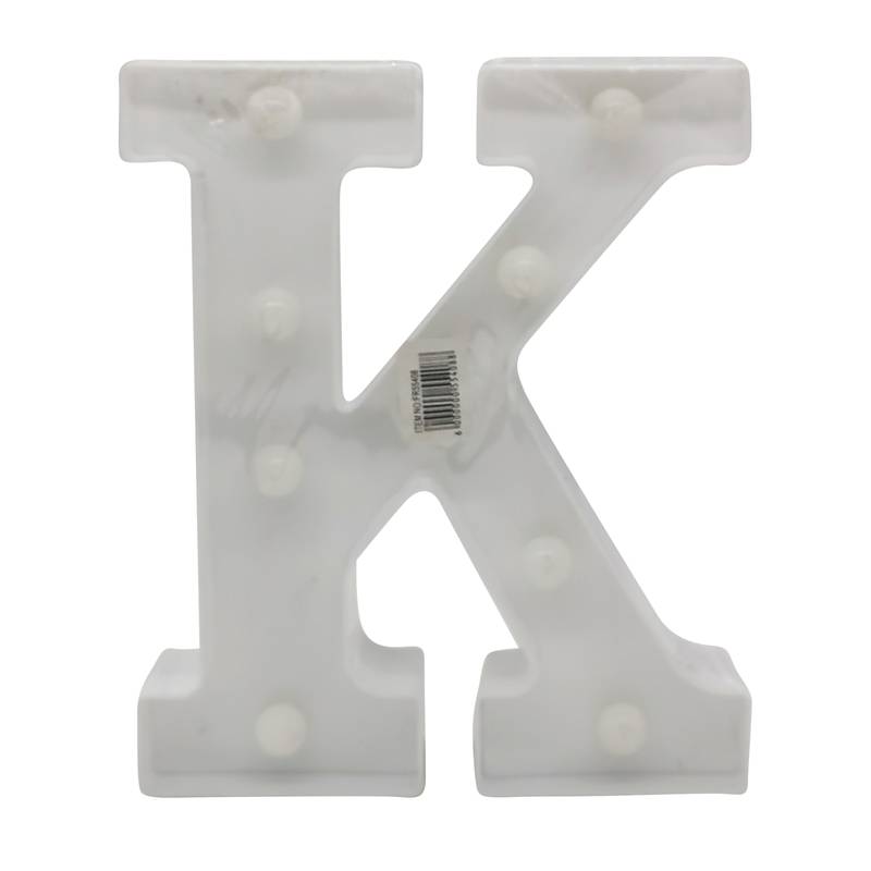 [HE1503K] Lámpara led letra K 7 led, 2AA