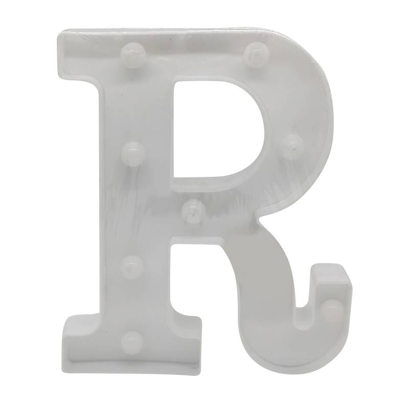 [HE1503R] Lámpara led letra R 7 led, 2AA