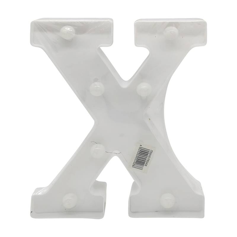[HE1503X] Lámpara led letra X 7 led, 2AA