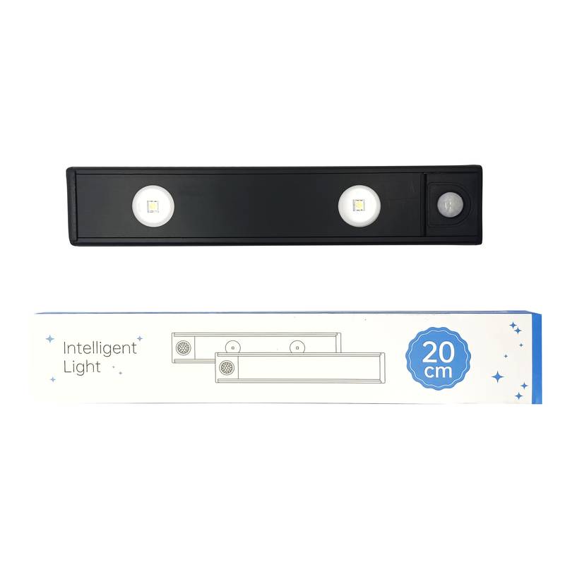 Lámpara recargable 2 leds, aluminio, en caja