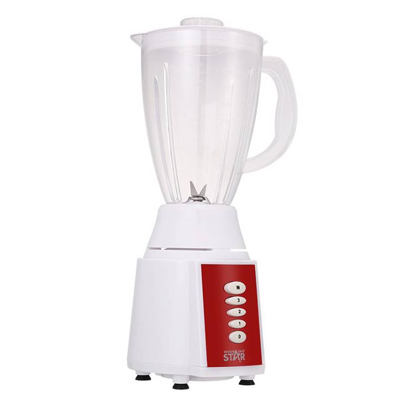 [HE1660] Licuadora 1,5L, con mini procesadora o molinillo de café y semillas y exprimidor, vaso de acrílico 300W, en caja WINNING STAR