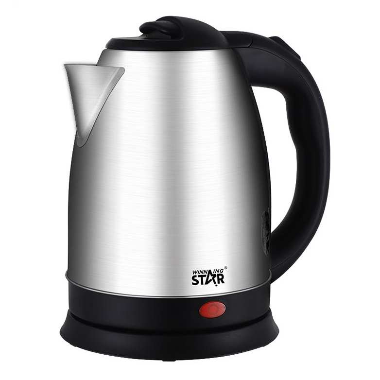 [HE1674] Jarra eléctrica, de acero inoxidable, 1.8L, 1500W, en caja, WINNING STAR
