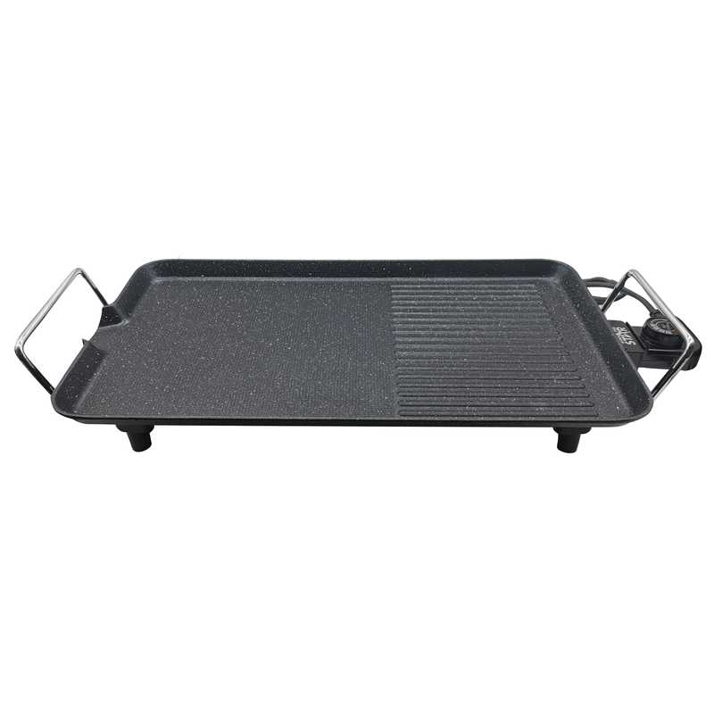 [HE1681] Plancha parrilla eléctrica antiadherente, 1360W, en caja WINNING STAR