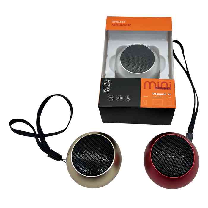 [HE1694] Parlante mini con correa, recarga USB mini, en caja