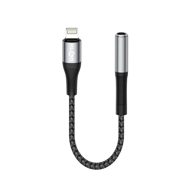 [HE1705] Cable adaptador para auriculares, Lightning, KLGO en caja