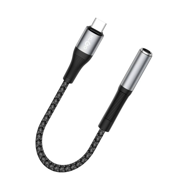 [HE1706] Cable adaptador para auriculares, USB-C, KLGO en caja
