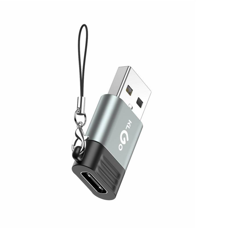 [HE1708] Adaptador USB con entrada tipo C, hembra a macho, KLGO en caja