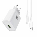 Cargador con cable USB-lightning, KLGO en caja