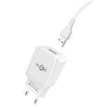 Cargador para celular con cable, USB-Lightning, KLGO en caja