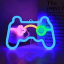 Cartel LED neón joystick, USB y 3 AA, en caja