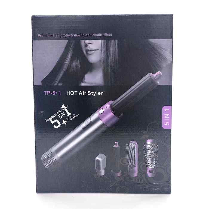 Secador de pelo rizador, ondulador, 5en1, en caja