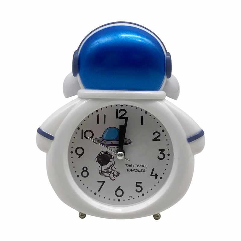 [HE1820] Despertador de plástico infantil, con campanas, en caja, 1AA varios colores