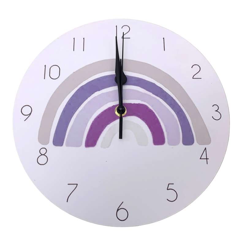 [HE1885] Reloj de pared infantil, 25cm de diámetro, en caja, 2 colores