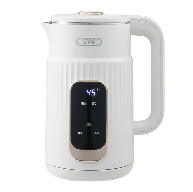 [HE1903] Jarra eléctrica, de acero inoxidable y plástico, digital, 1,7L, con control de temperatura, 1500W, en caja, WINNING STAR