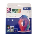 Cinta tira de luces RGB led, 3m con control remoto, apta para exterior, neón con música, en caja