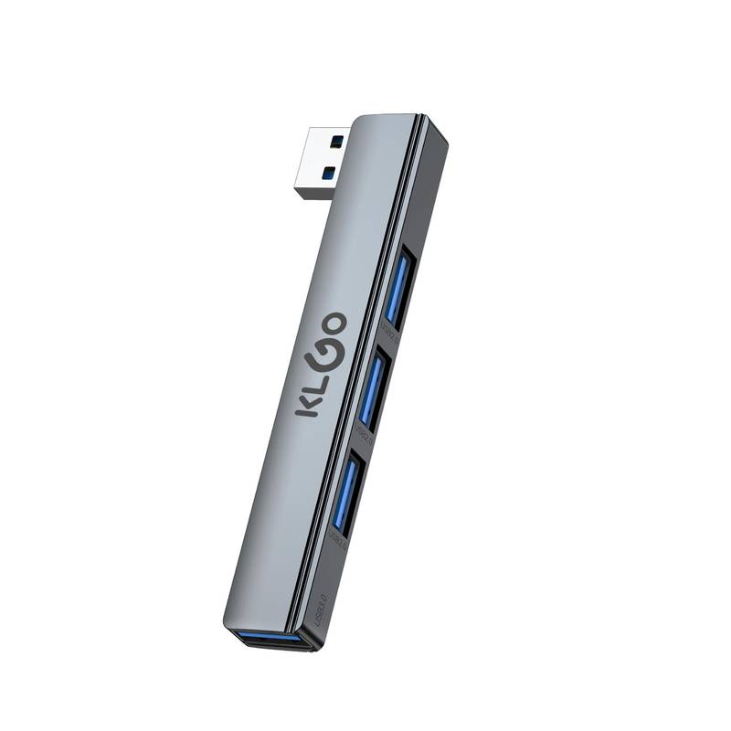 [HE1928] Adaptador multipuerto 4en1, USB a USB, KLGO, en caja