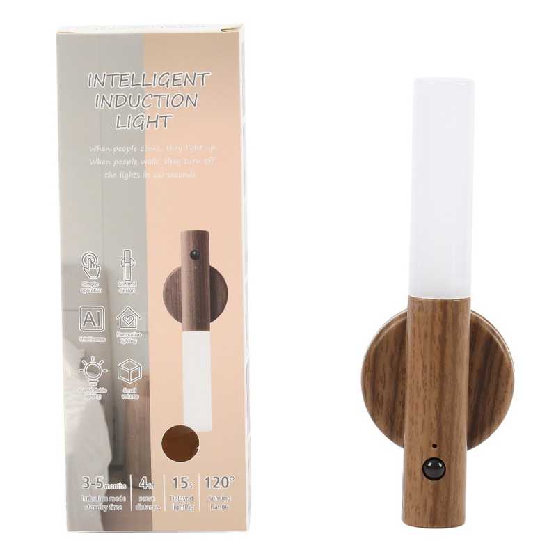 [HE2041] Lámpara led para pared, recargable USB, con sensor en caja