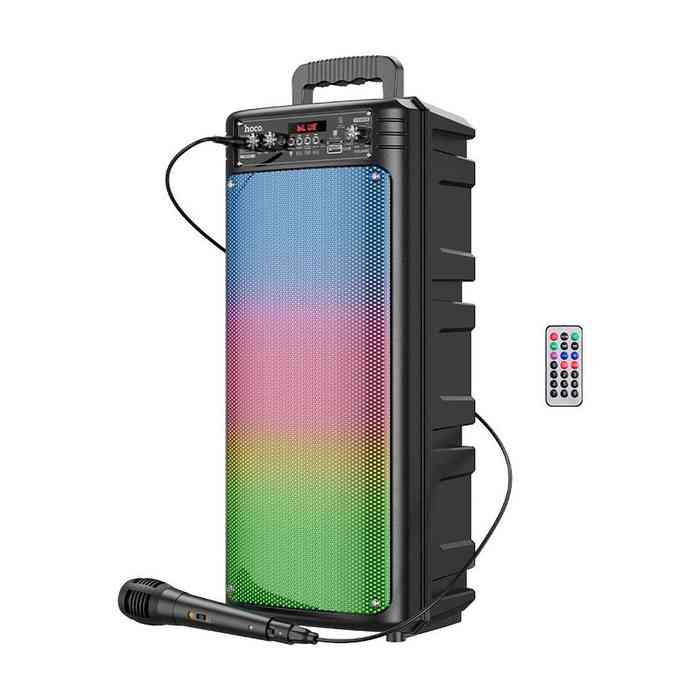 [HE2059] Parlante con micrófono, bluetooth 5.0 USB radio FM, HOCO, en caja