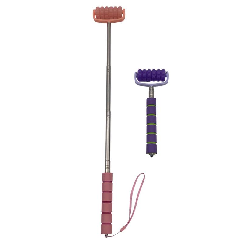 [HE2078] Masajeador rodillo mango extensible, varios colores