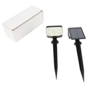 Lámpara 36 led x2 pincho para jardín, recarga solar, en caja