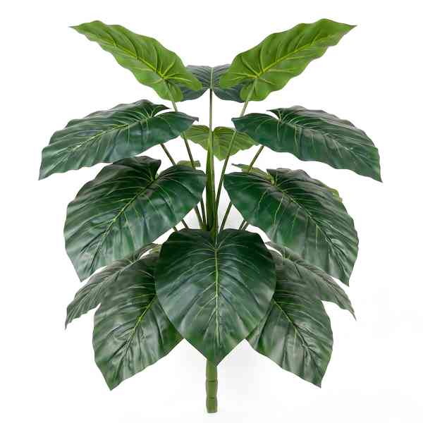[HF0432] Planta de 18 hojas verdes de alocasia