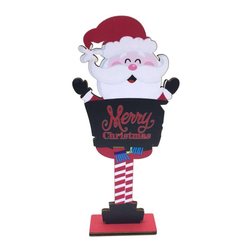 [HN0395] Adorno navideño de MDF, con cartel, varios diseños