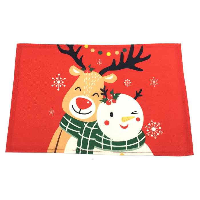 Individual de tela , diseños navideños