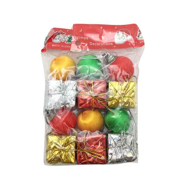 [HN0420] Adorno navideño surtido x12, 2,2cm en bolsa