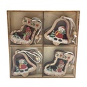Adorno navideño de madera x12, en caja