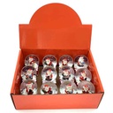 Adorno navideño, bola de vidrio con nieve, Papá Noel, CAJA x12