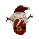 Adorno navideño de tela, varios diseños, PACK x12
