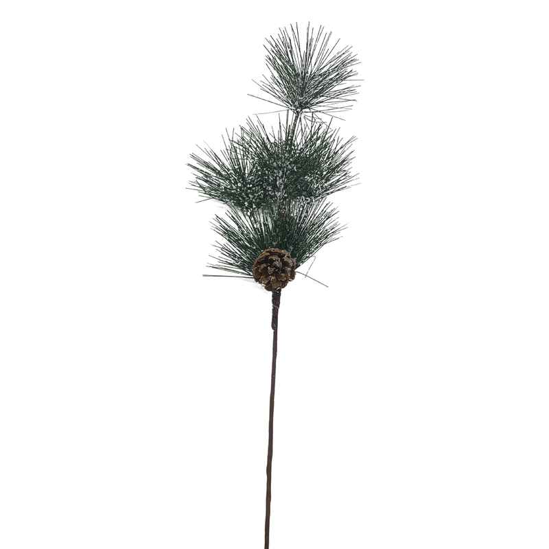 Adorno rama de árbol con piñas, en bolsa