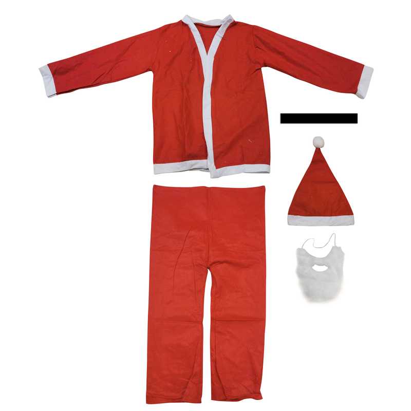 [HN0555] Disfraz de papá Noel para adultos, con barba y gorro en bolsa
