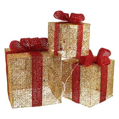 [HN0563] Adorno navideño caja x3 tamaños, con luz (220V)
