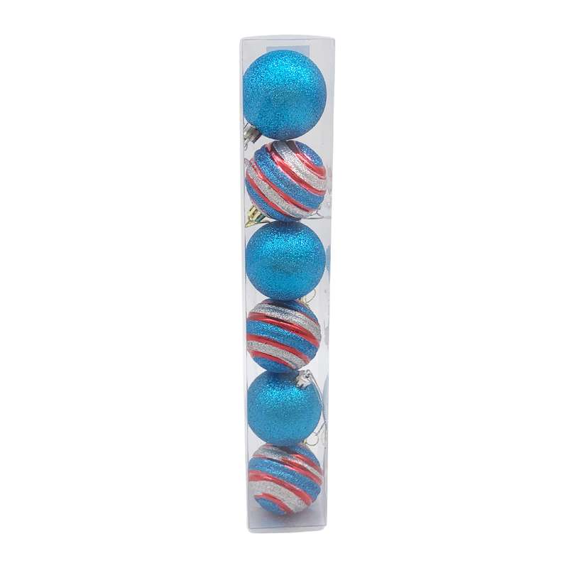 [HN0576] Bolas navideñas x6 6cm, en caja
