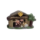 Pesebre 4 figuras, con luz, en caja