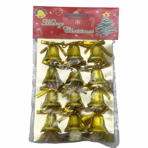 [HN0584] Adorno navideño campanas x12