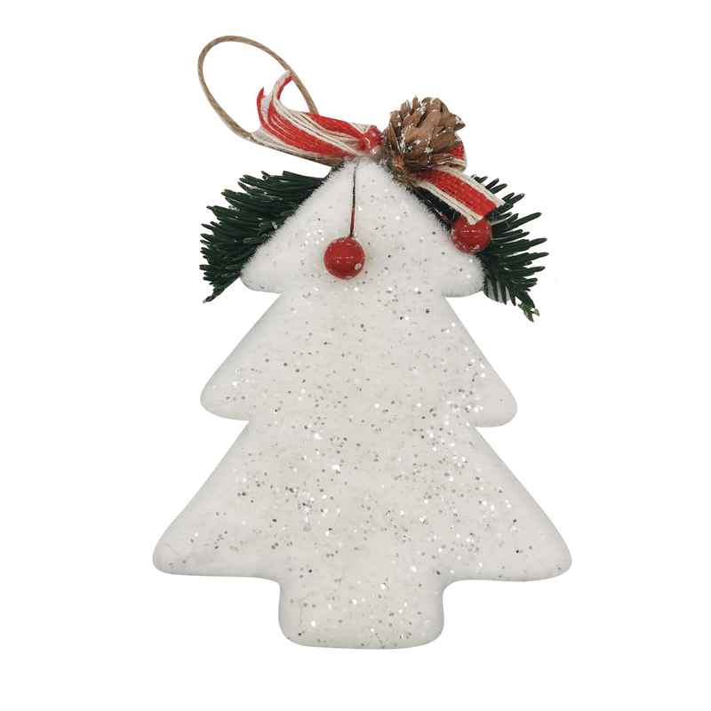 [HN0618] Adorno navideño de espuma, árbol blanco, en bolsa