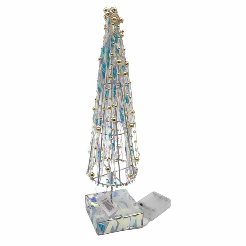 [HN0621] Adorno árbol navideño para mesa con luces, 3AA