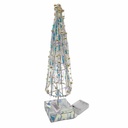 Adorno árbol navideño para mesa con luces, 3AA
