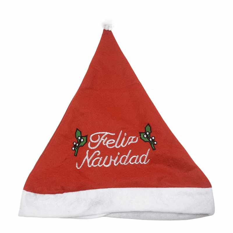 [HN0628] Gorro navideño de TNT con bordado, PACKx12