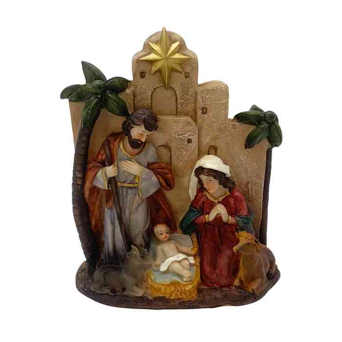 Pesebre Sagrada Familia, en caja CAJAx2