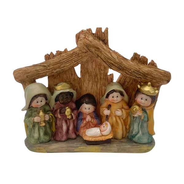 [HN0648] Pesebre 6 figuras, en caja CAJAx2