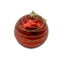 Bola navideña 8cm, con diseño, en bolsa